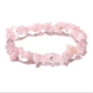 Pink Natural Gemstone Chakra Healing Stretch Bracelet
